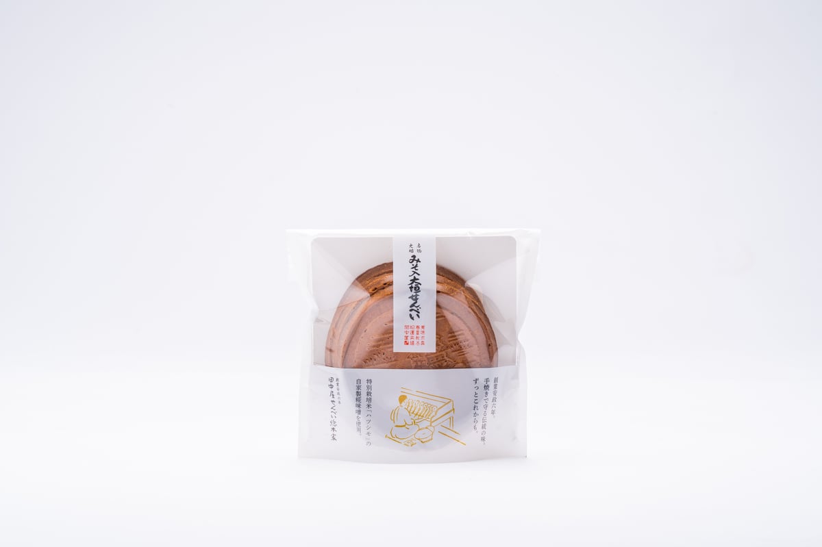 みそ入大垣せんべい 厚焼 4枚入 | 田中屋せんべい総本家