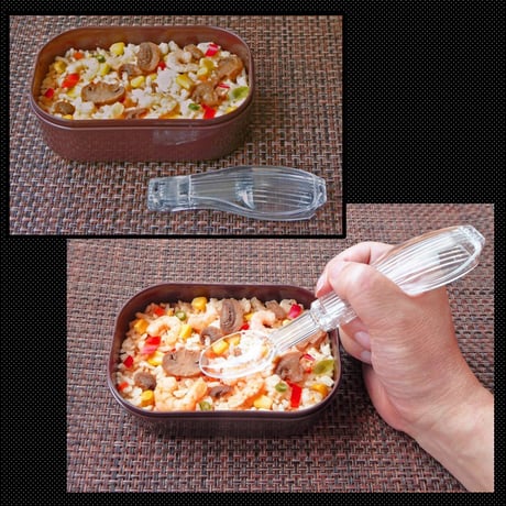 煌めく折りたためるスプーン