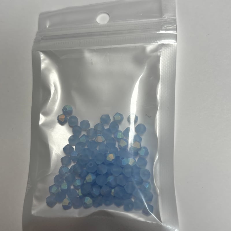 手芸部】偏光加工あり/フロストマットカラーそろばん型ビーズ4mm約100