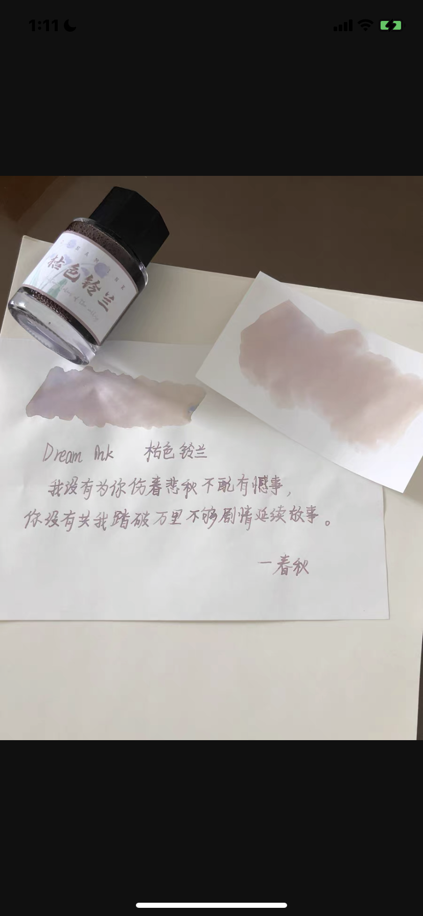 DREAM INK 枯色鈴蘭 20ml 遊色ラメ入りインク | 薫月文具堂