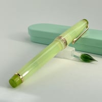 Shufun [早蕨]携帯ガラスペン＆万年筆　(グリーン系)