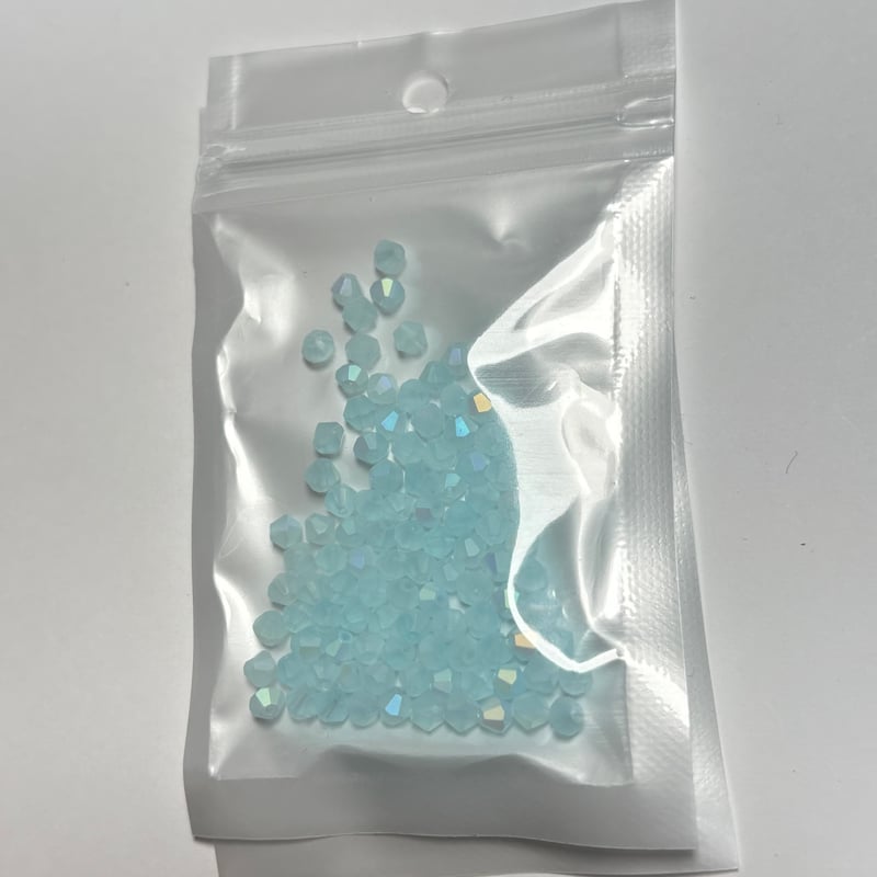 手芸部】偏光加工あり/フロストマットカラーそろばん型ビーズ4mm約100