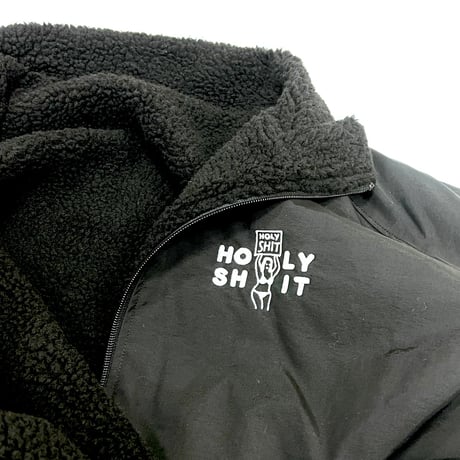 HOLY SHIT Reversible Boa Jacket(BLACK)