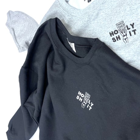 HOLY SHIT Embroidery Crew Neck Sweat