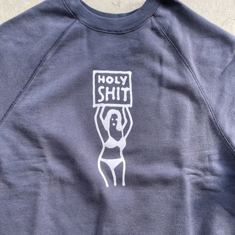 Flocky HOLYちゃん Crew Neck Sweat（NAVY）