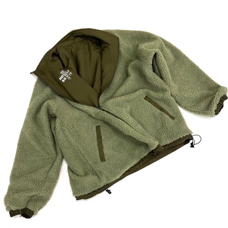 HOLY SHIT Reversible Boa Jacket(OLIVE)