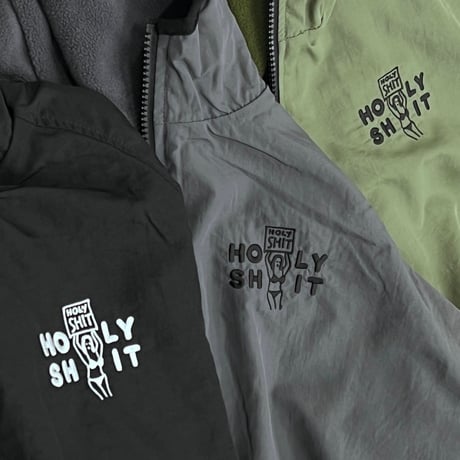 HOLY SHIT Reversible Micro Fleece Jacket(BLACK)