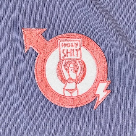 HOLY SHIT Embroidered Patches T-Shirt