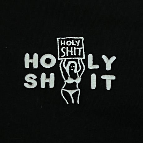 HOLY SHIT Embroidery Crew Neck Sweat