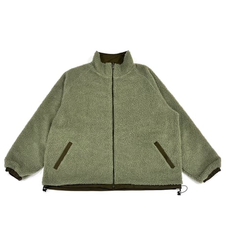 HOLY SHIT Reversible Boa Jacket(OLIVE)