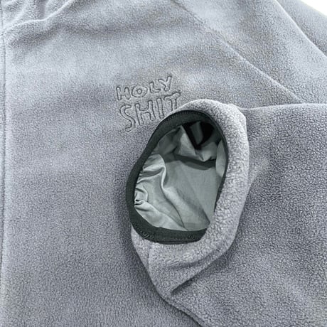 HOLY SHIT Reversible Micro Fleece Jacket(CHARCOAL GRAY)