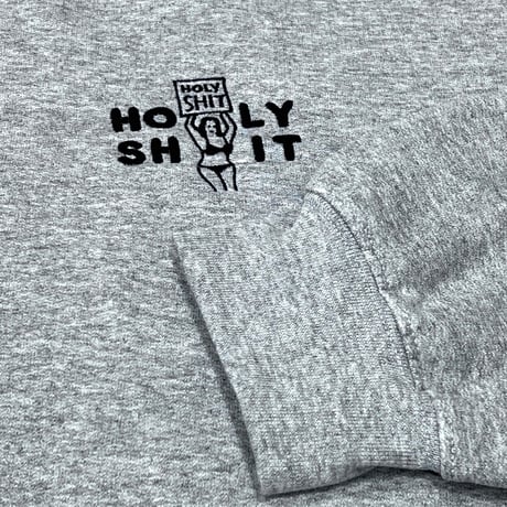 HOLY SHIT Embroidery Crew Neck Sweat