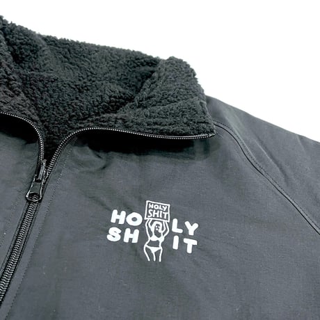HOLY SHIT Reversible Boa Jacket(BLACK)