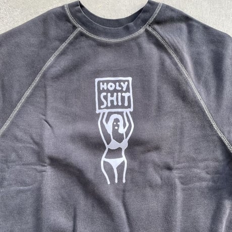 Flocky HOLYちゃん Crew Neck Sweat（BLACK）