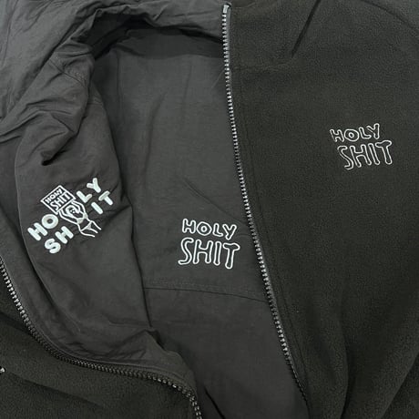 HOLY SHIT Reversible Micro Fleece Jacket(BLACK)