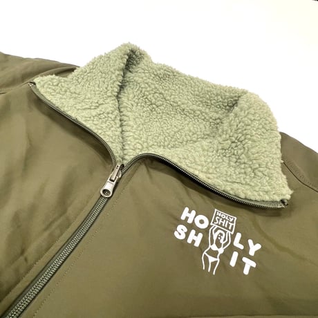 HOLY SHIT Reversible Boa Jacket(OLIVE)