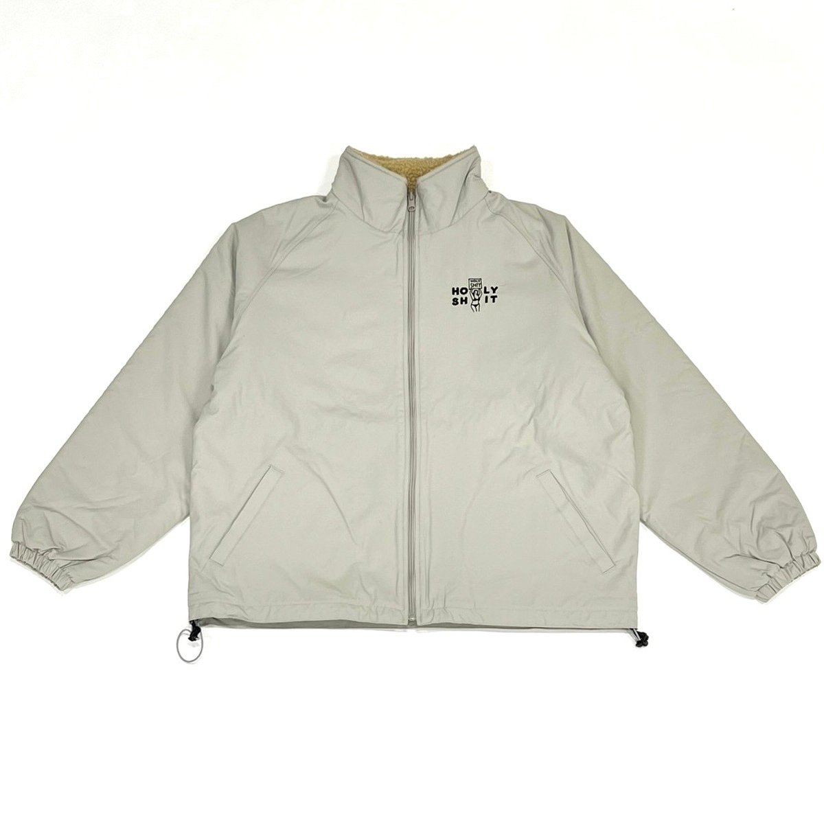 Lサイズ ballaholic boa jacket（gray/cream) Lサイズ ballaholic boa jacket（gray/cream)