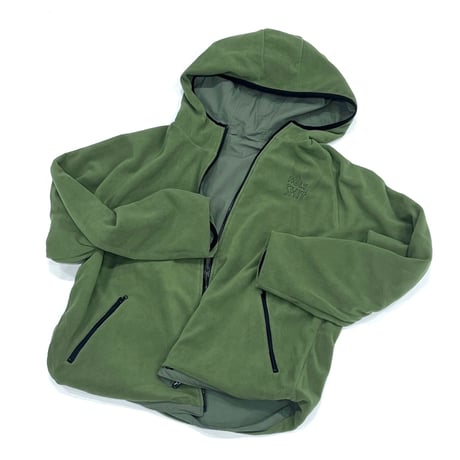 HOLY SHIT Reversible Micro Fleece Jacket(OLIVE)