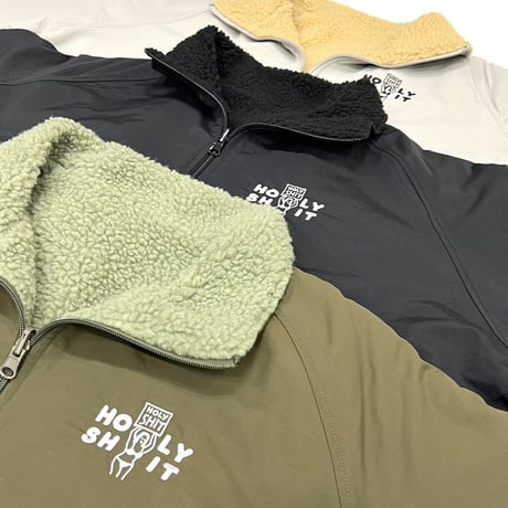 HOLY SHIT Reversible Boa Jacket(OLIVE)