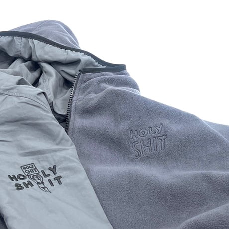 HOLY SHIT Reversible Micro Fleece Jacket(CHARCOAL GRAY)