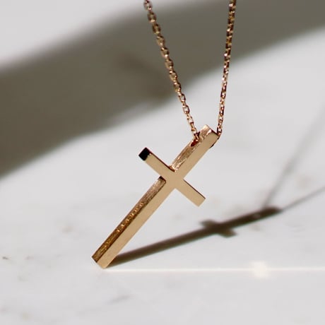 TWO ME CROSS NECKLACE (P)K18YG