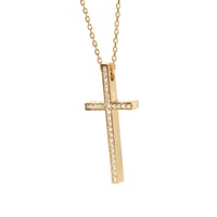 TWO ME CROSS NECKLACE(K18YG)