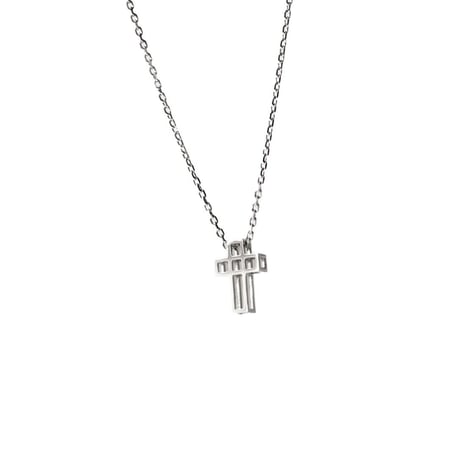 CUBE CROSS  NECKLACE