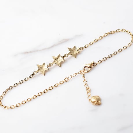 TRINITY  STAR  ANKLET (GP)
