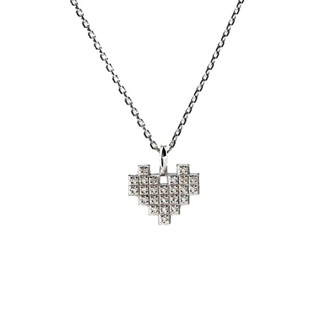 MOSAIC HEART NECKLACE (SV)
