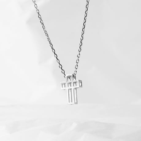 CUBE CROSS NECKLACE