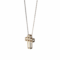 CUBE CROSS  NECKLACE