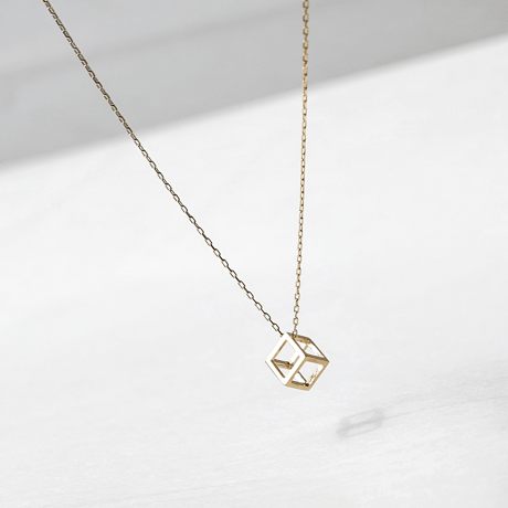 IP CUBE NECKLACE(K18YG)