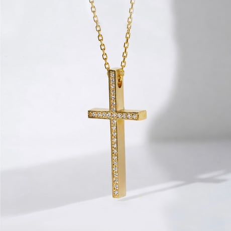 TWO ME CROSS NECKLACE(K18YG)