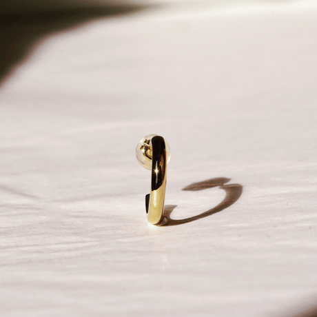 SIDE LINE HOOP PIERCE (K18YG)