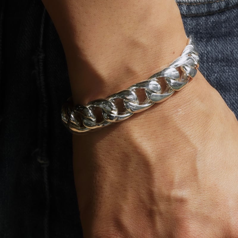 シルバー ダイヤモンド型リンクブレスレット DIAMOND LINK BRACELET | GARDEL