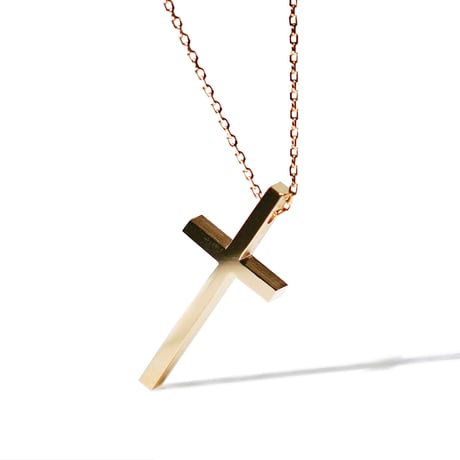 TWO ME CROSS NECKLACE (P)K18YG