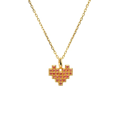 MOSAIC HEART NECKLACE(k18YG)
