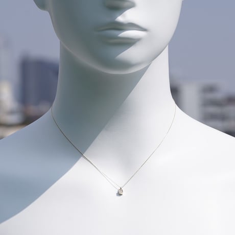 CUBE NECKLACE (K18YG DIA)