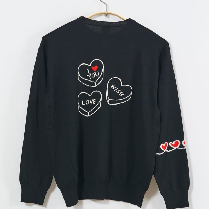 IRON HEART コーデュロイ襟 セーター L ダークネイビー BEAMS