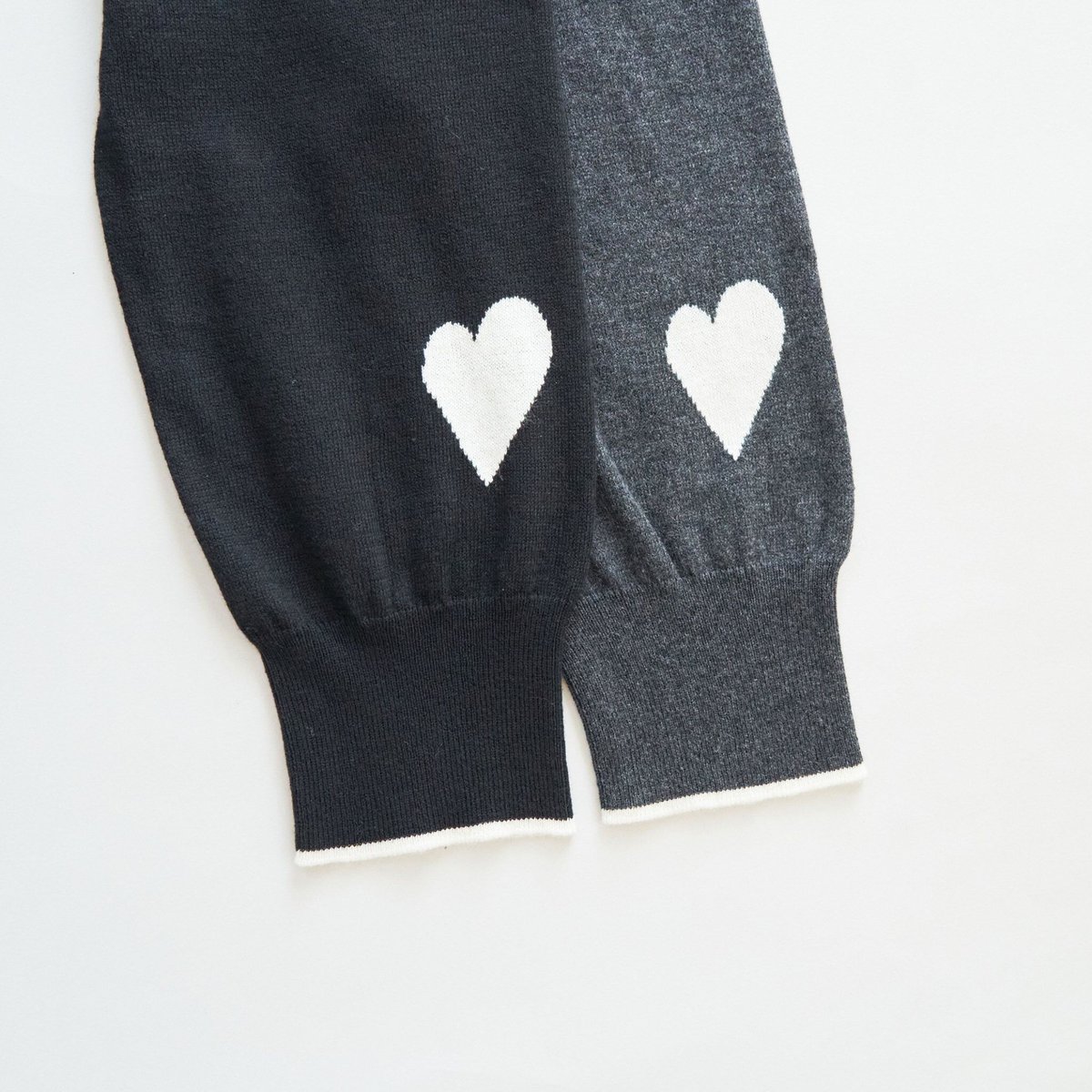 liten ハートニット　グレー×ブラック liten ハートニット グレー×ブラック