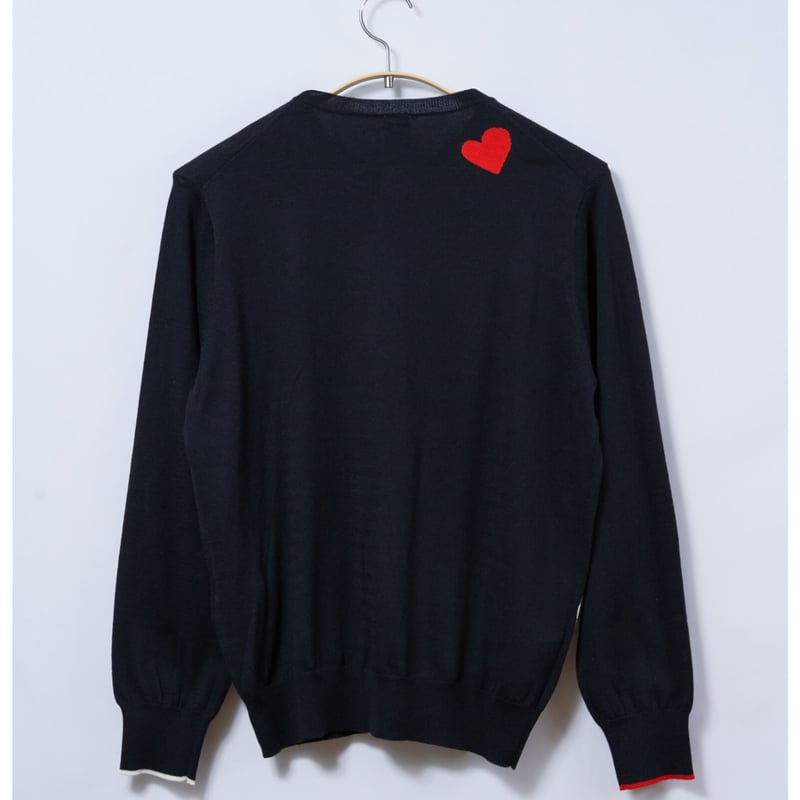 liten ハートニット　グレー×ブラック HEART / BLACK | loderetto official online store