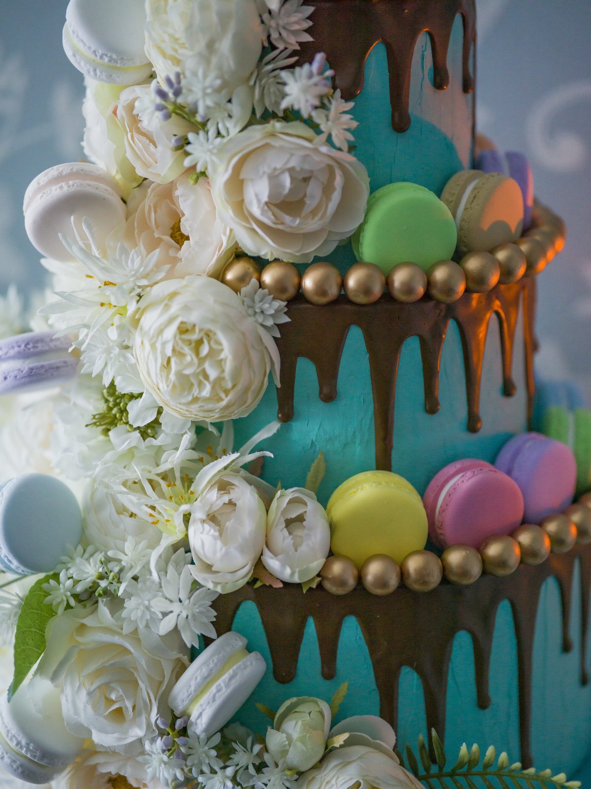 ORDER】THREE TIER MACARON FLOWER FAKE CAKE | 【公