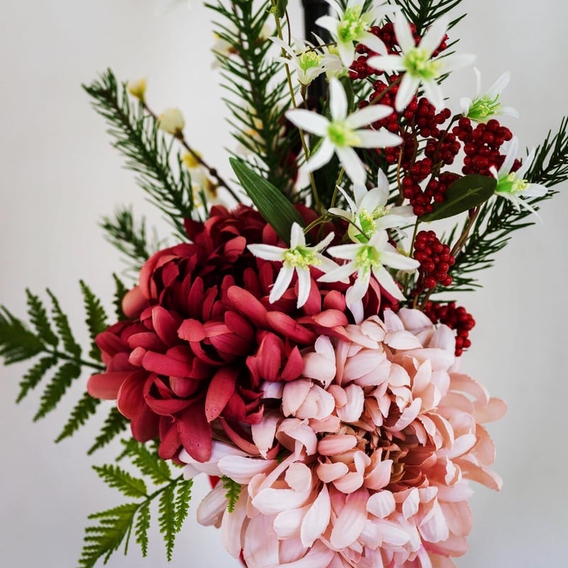 アイアン 正月飾り 蝶 草花 happy new year アイアン 正月飾り 蝶 草花 happy new year