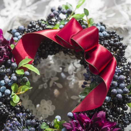 森の恵みのクリスマスリース(35cm)