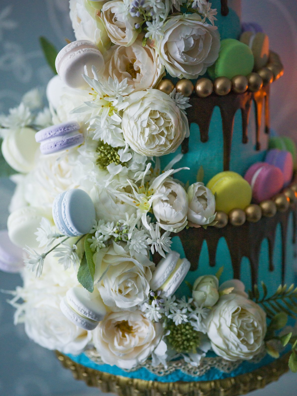 ORDER】THREE TIER MACARON FLOWER FAKE CAKE | 【公