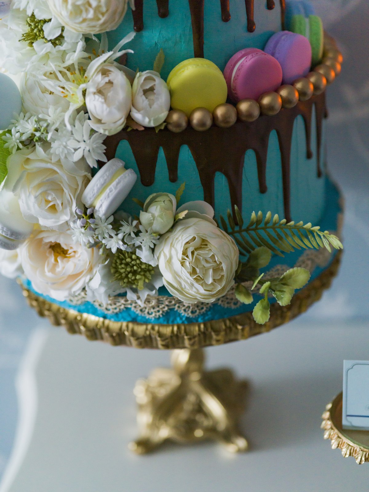ORDER】THREE TIER MACARON FLOWER FAKE CAKE | 【公