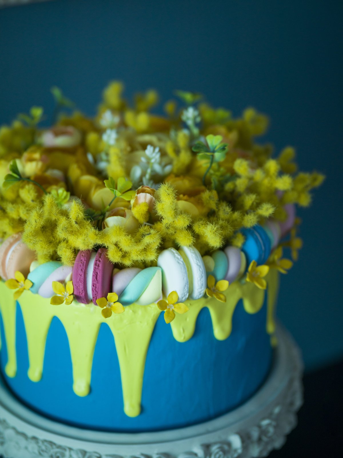 MIMOSA MACARON FLOWER FAKE CAKE | 【公式】Michika F