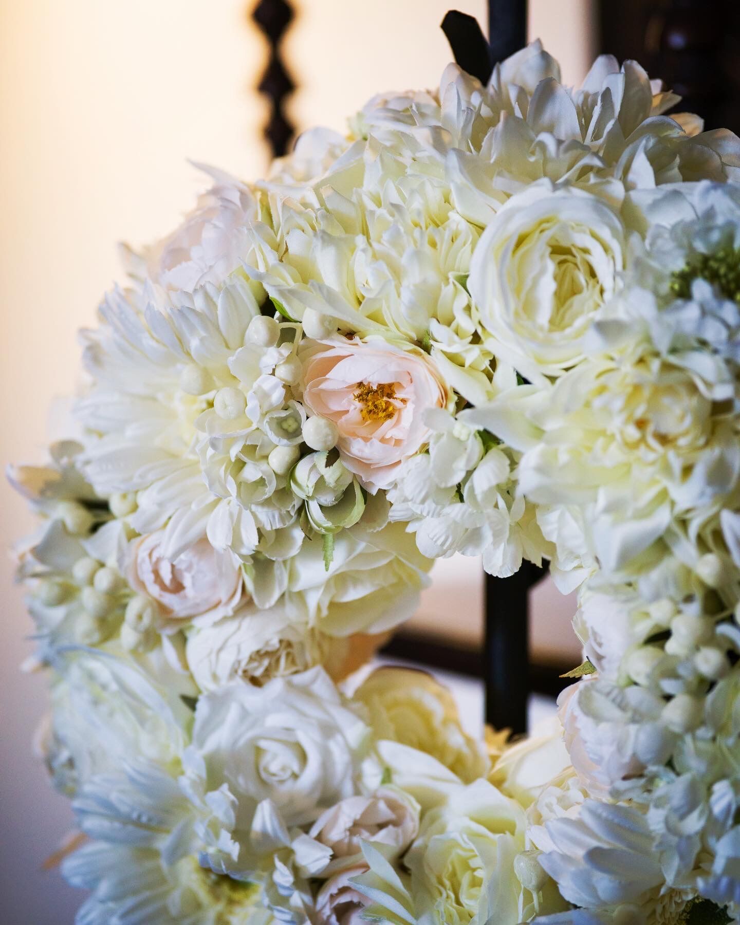 ホワイトフラワーリース(35cm) | 【公式】Michika Flower Design W
