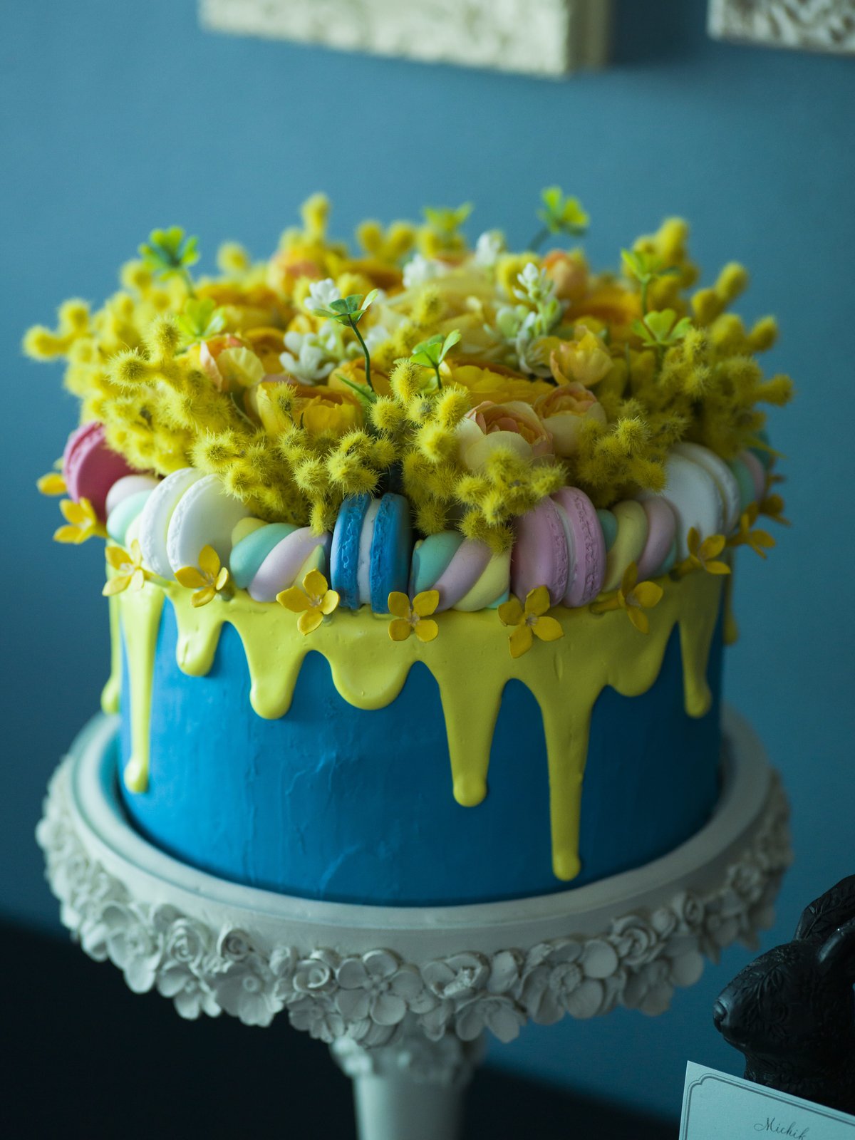 MIMOSA MACARON FLOWER FAKE CAKE | 【公式】Michika F