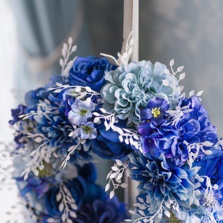 クリスマスの夜に咲く雪の華リース(30cm)